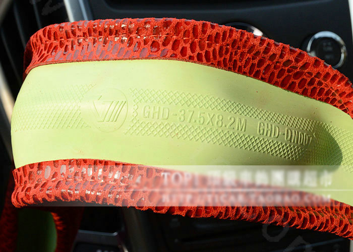 Luxury Genuine Leather Real Snake Skin Car Steering Wheel Covers 15 inch 38CM - Red