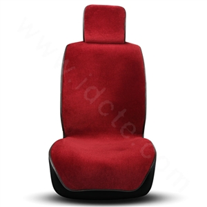 Luxury Genuine Wool Auto Cushion Women Fashion Universal Car Seat Covers 11pcs Sets - Red