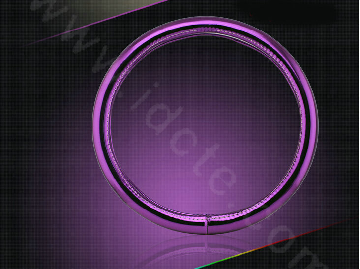 Personality Plating PU Leather Car Steering Wheel Covers 15 inch 38CM - Purple