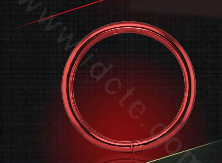 Personality Plating PU Leather Car Steering Wheel Covers 15 inch 38CM - Red