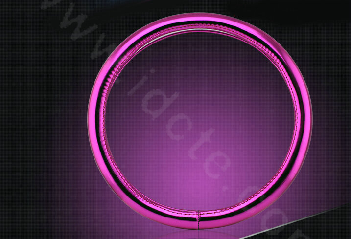 Personality Plating PU Leather Car Steering Wheel Covers 15 inch 38CM - Rose