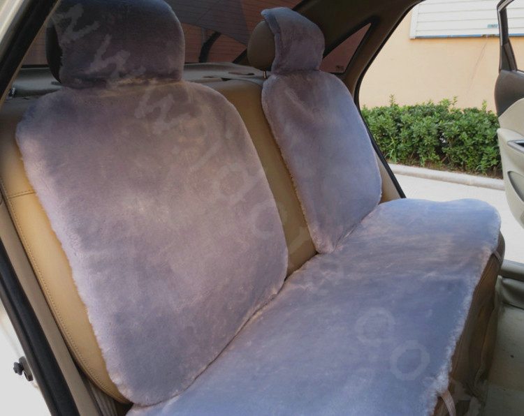 Winter General Plush Auto Cushion Super-soft Velour Beauty Car Seat Covers 5pcs Sets - Grey