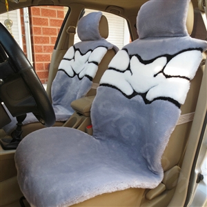 Winter General Plush Auto Cushion Super-soft Velour Car Seat Covers 5pcs Sets - Grey