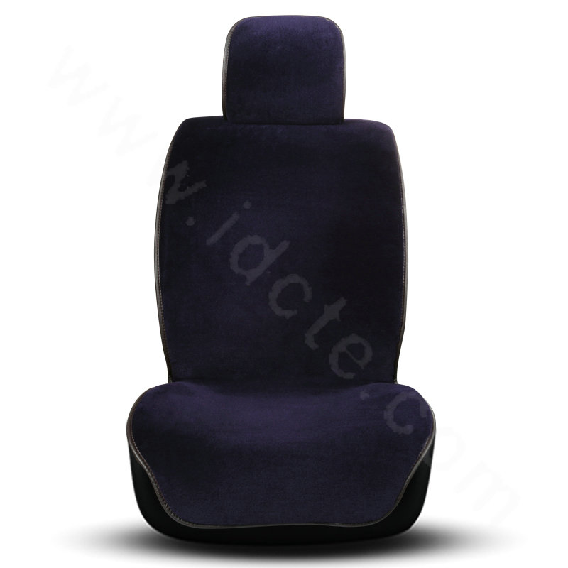 Winter Genuine Wool Auto Cushion Women Fashion Universal Car Seat Covers 11pcs Sets - Purple