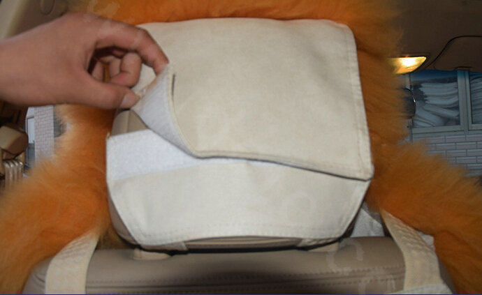 Winter Long Wool Auto Cushion Universal Genuine Sheepskin Car Seat Covers 4pcs Sets - Brown
