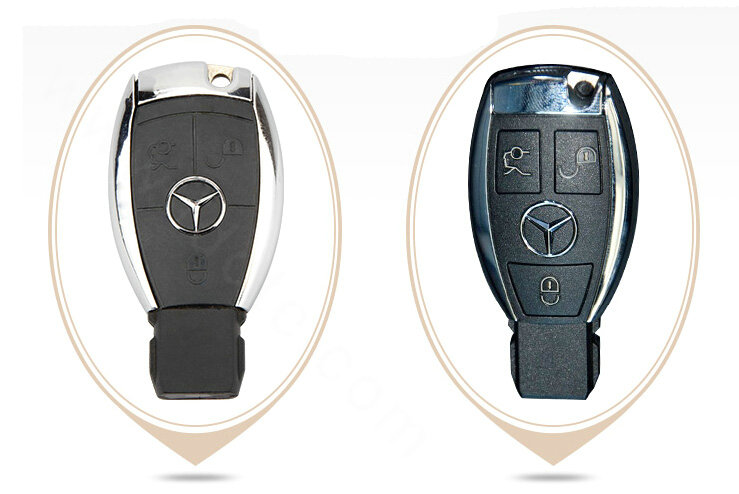 Elegant Genuine Leather Auto Key Bags Smart for Benz GLK260 - Red