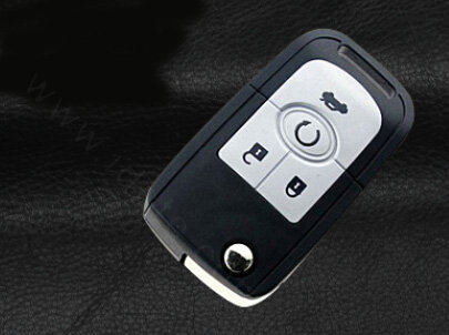 Fashion Genuine Leather Crocodile Grain Auto Key Bags Fold for Buick Excelle - Black Red