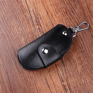 Fation Universal Genuine Leather Crocodile Grain Auto Key Bags - Black