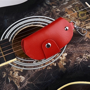 Fation Universal Genuine Leather Crocodile Grain Auto Key Bags - Red