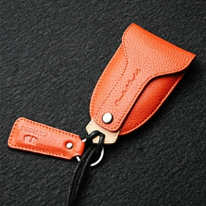 Funky Universal Genuine Leather Auto Key Bags Key Chain - Orange