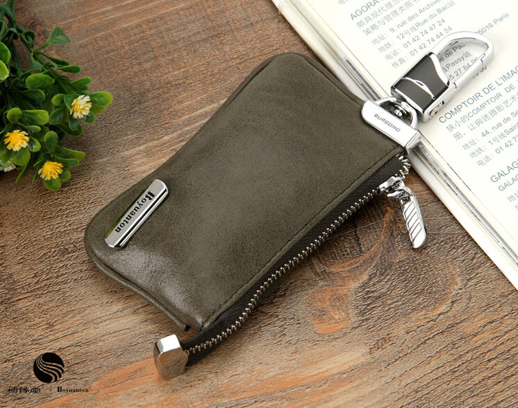 Import Universal Genuine Leather Auto Key Bags - Green