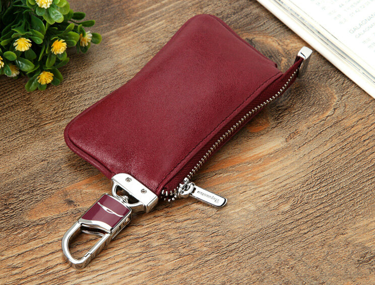 Import Universal Genuine Leather Auto Key Bags - Rose