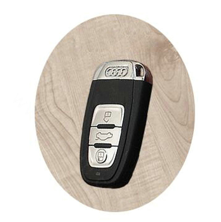 Luxury Genuine Leather Crocodile Grain Auto Key Bags Small Smart for Audi A4L - Brown