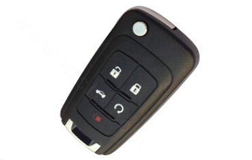Personalized Genuine Leather Crocodile Grain Auto Key Bags Fold for Buick GL8 - Black Blue