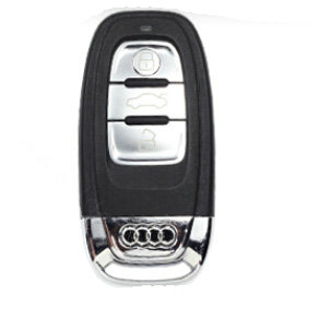 Personalized Genuine Leather Long Hole Crocodile Grain Auto Key Bags Smart for Audi A4L - Blue