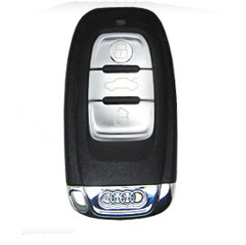 Personalized Genuine Leather Small Hole Crocodile Grain Auto Key Bags Smart for Audi A5 - Orange