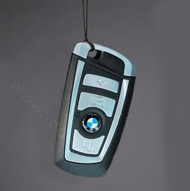 Simple Genuine Leather Auto Key Bags Smart for BMW X3 - Black