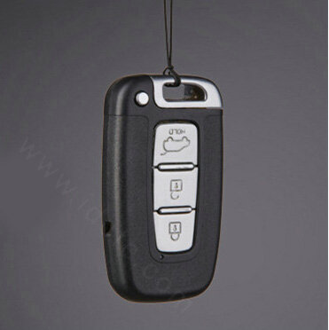 Simple Genuine Leather Auto Key Bags Smart for KIA Sorento - Black