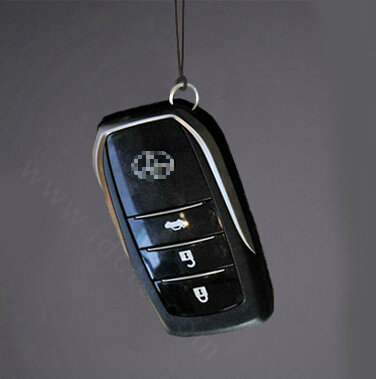 Simple Genuine Leather Auto Key Bags Smart for Toyota FJ Cruiser - Black
