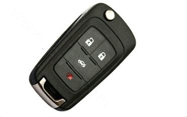 Simple Genuine Leather Crocodile Grain Auto Key Bags Fold for Buick Regal - Black Blue
