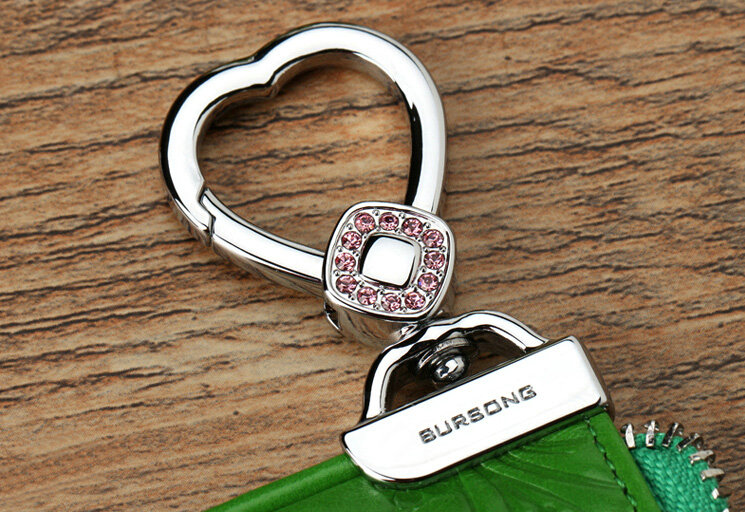 Import Universal Butterfly Genuine Leather Auto Key Bags - Rose