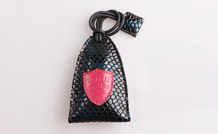 Special Universal Genuine Leather Dot Auto Key Bags - Blue