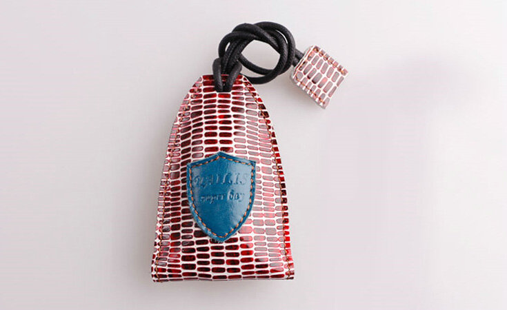 Special Universal Genuine Leather Dot Auto Key Bags - Red