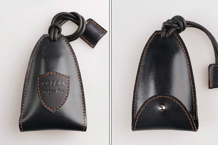 Special Universal Genuine Leather Oil Wax Auto Key Bags - Black