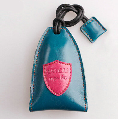 Special Universal Genuine Leather Oil Wax Auto Key Bags - Blue