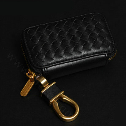 Special Universal Genuine Leather Square Auto Key Bags - Black