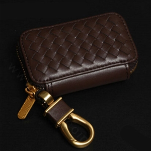 Special Universal Genuine Leather Square Auto Key Bags - Coffee