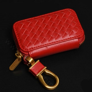 Special Universal Genuine Leather Square Auto Key Bags - Red