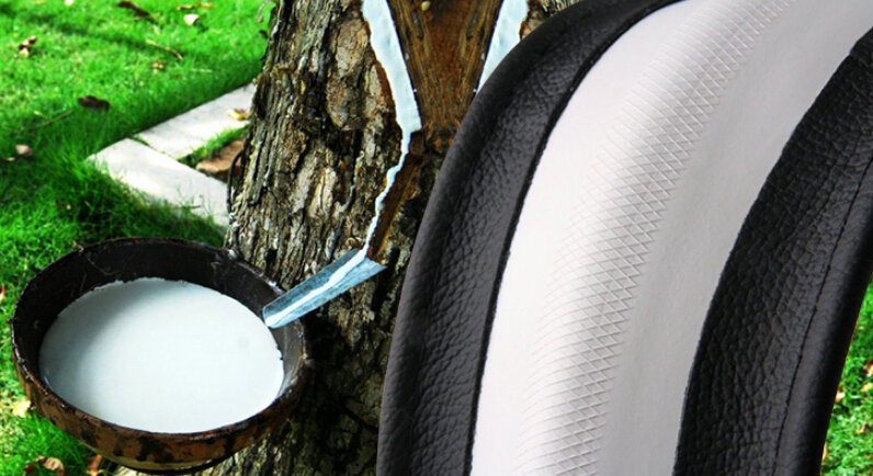 Classic Car Steering Wheel Wrap Genuine Leather 15 Inch 38CM - Beige