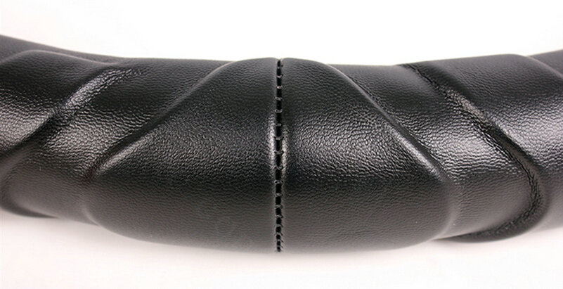 Cool Car Steering Wheels Covers Genuine Sheepskin Leather 15 Inch 38CM - Beige