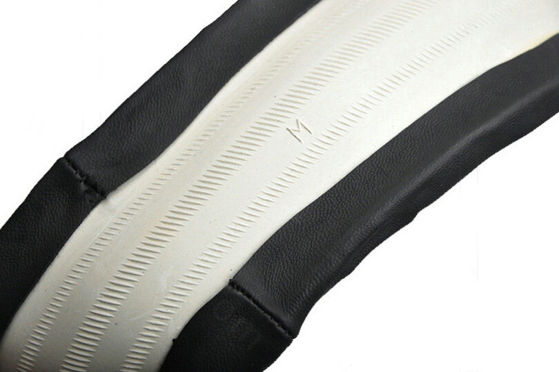 Cool Car Steering Wheels Covers Genuine Sheepskin Leather 15 Inch 38CM - Grey