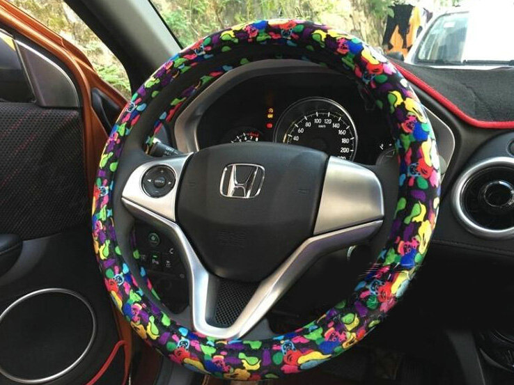 Cool Man Wave Camo Cloth Car Steering Wheel Covers 15 inch 38CM - Color