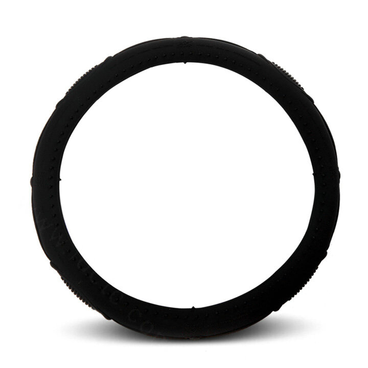 Cooling Colorful Green Rubber Car Steering Wheel Cover 15 Inch 38CM - Black