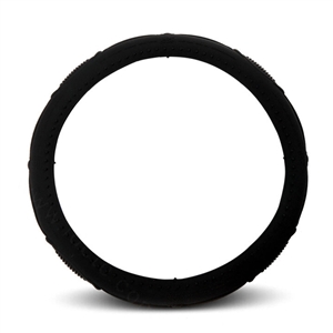 Cooling Colorful Green Rubber Car Steering Wheel Cover 15 Inch 38CM - Black