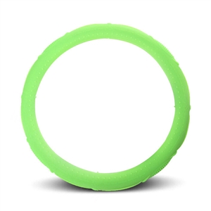 Cooling Colorful Green Rubber Car Steering Wheel Cover 15 Inch 38CM - Green
