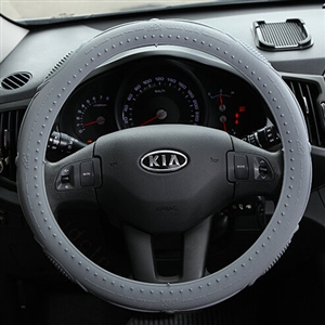Cooling Colorful Green Rubber Car Steering Wheel Cover 15 Inch 38CM - Grey