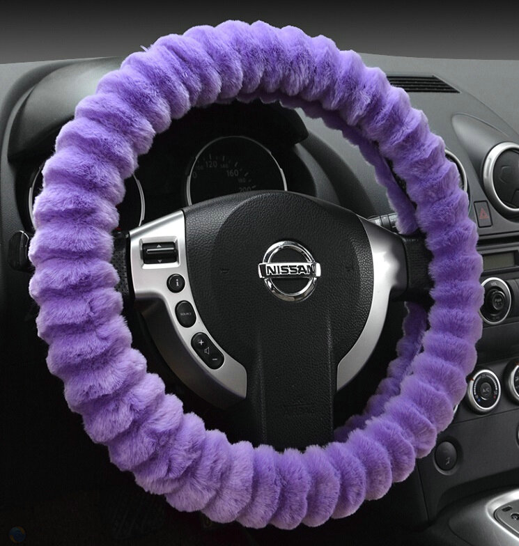 Discount Auto Steering Wheel Covers Velvet 15 Inch 38CM - Purple