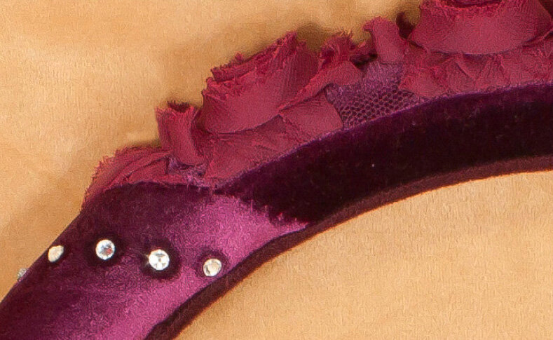 Exquisite Diamond Car Steering Wheel Wrap Cotton 15 Inch 38CM - Beige