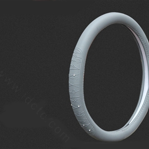 Fashion Diamond Car Steering Wheel Covers PU Leather 15 Inch 38CM - Grey