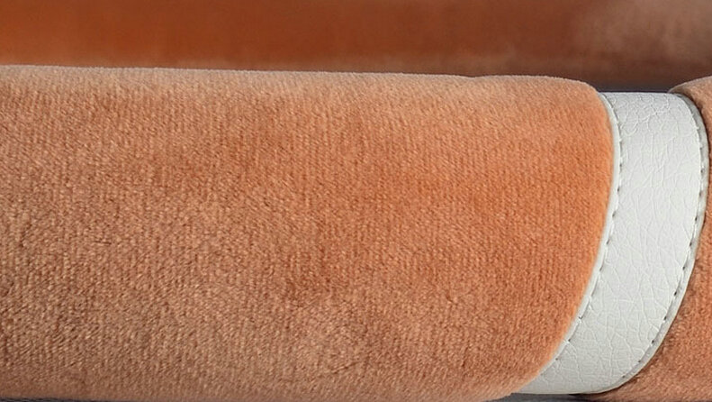 Fringe Auto Steering Wheel Covers Velvet 15 Inch 38CM - Black