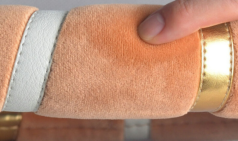 Fringe Auto Steering Wheel Covers Velvet 15 Inch 38CM - Brown