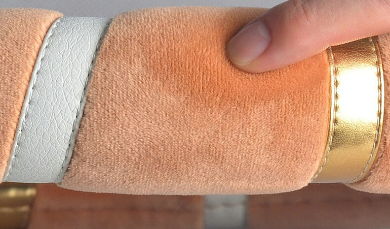 Fringe Auto Steering Wheel Covers Velvet 15 Inch 38CM - Grey