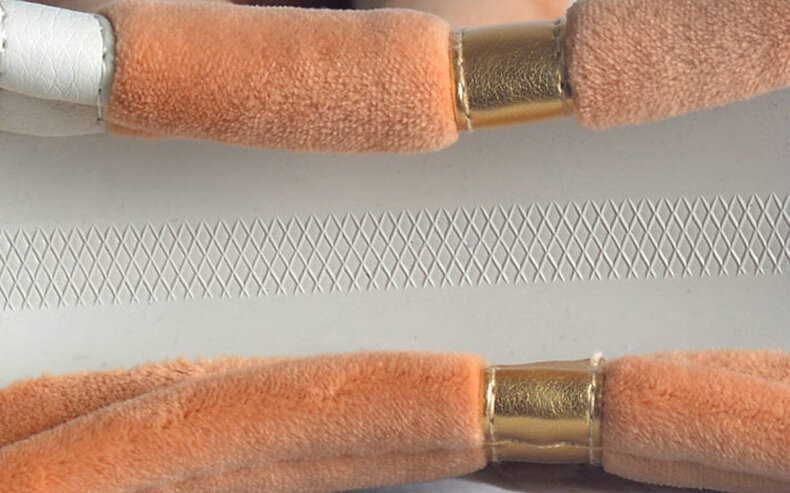 Fringe Auto Steering Wheel Covers Velvet 15 Inch 38CM - Grey