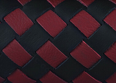 High Quality Car Steering Wheel Covers Genuine Leather 15 Inch 38CM - Black Red