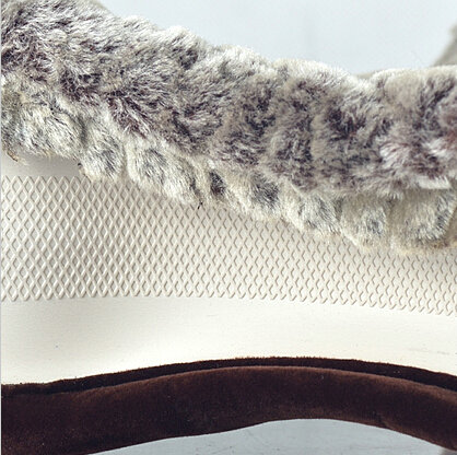 Personalized Auto Steering Wheel Covers Velvet 15 Inch 38CM - Grey