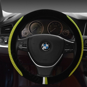 Personalized Car Steering Wheel Wrap Velvet 15 Inch 38CM - Green